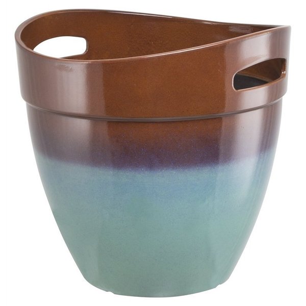 Landscapers Select Planter Rsn W/Hndl Teal 15In PT-S040